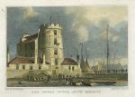 Scotland, Leith Harbour, the Signal Tower, 1831