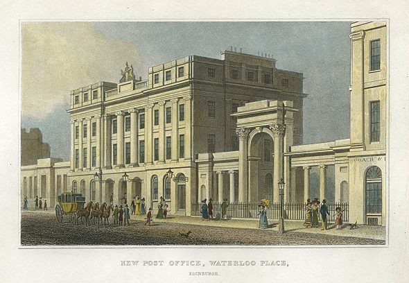 Scotland, Edinburgh, New Post Office in Waterloo Place, 1831