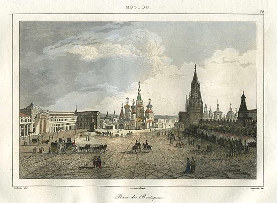 Russia, Moscow, Red Square, 1838