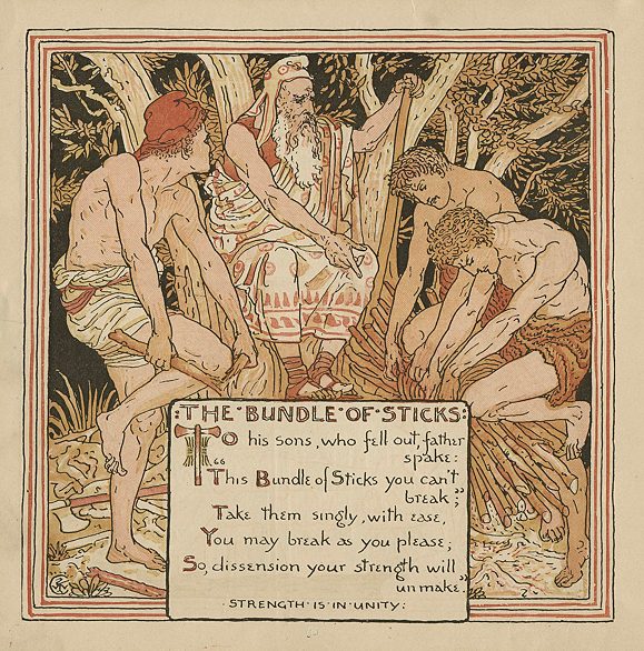 The Bundle of Sticks, Walter Crane, 1887