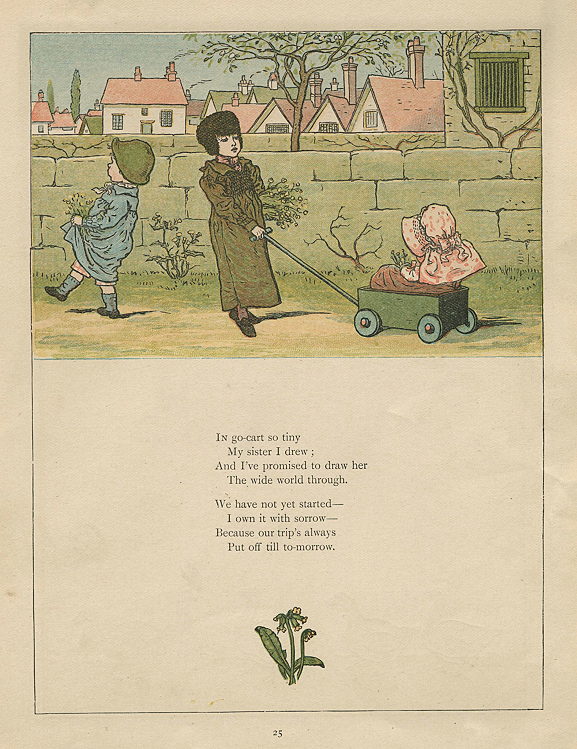 Childrens' book illustration by Kate Greenaway, c1890