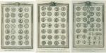 Coins of England, three prints, 1783