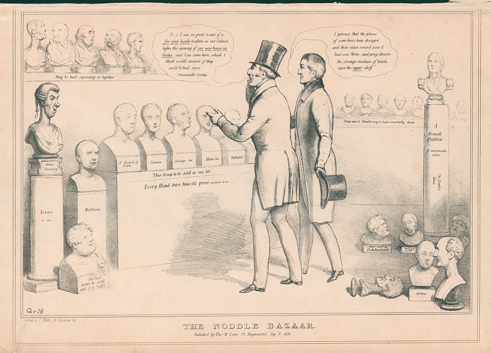 'The Noddle Bazaar', John Doyle, HB Sketches, September 9, 1830