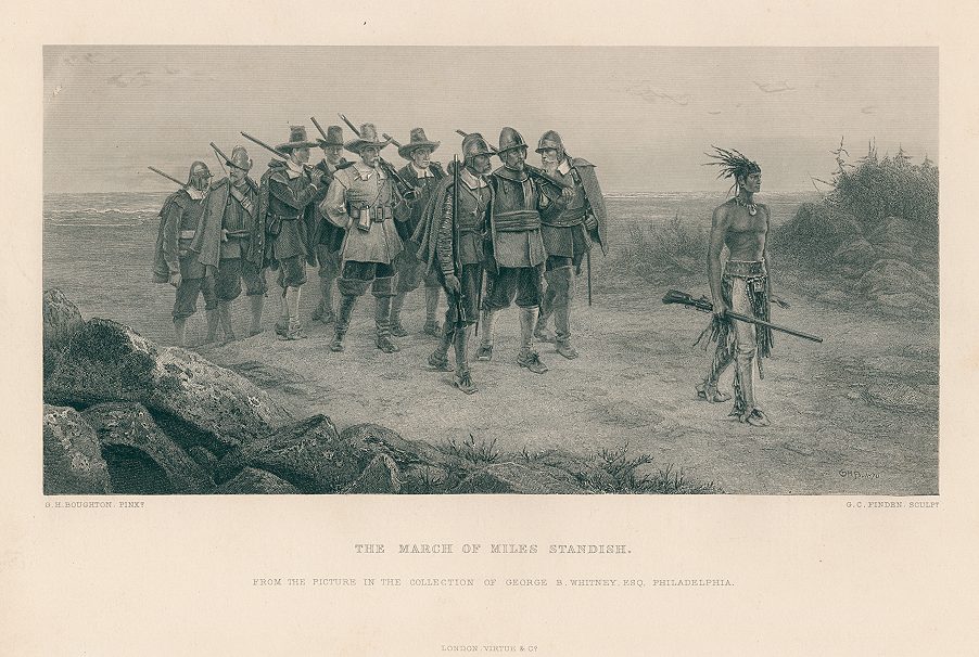 American history, The March of Miles Standish, after Boughton, 1872