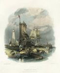 Co. Durham, Sunderland Lighthouse on South Pier, 1842