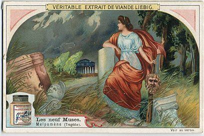 Liebig Vegetable Extract trade card, Les neuf Muses, 1910