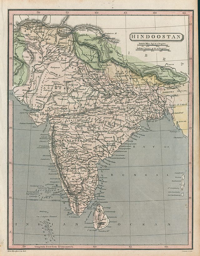 India map, 1811