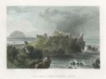 Scotland, Ailsa Craig from Turnbury Castle, 1838