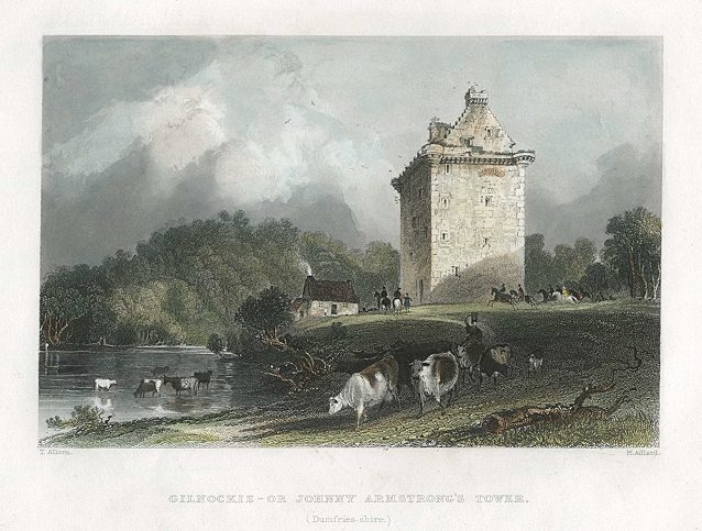 Scotland, Gilnockie - or Johnny Armstrong's Tower, 1838