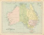 Australia map, 1870