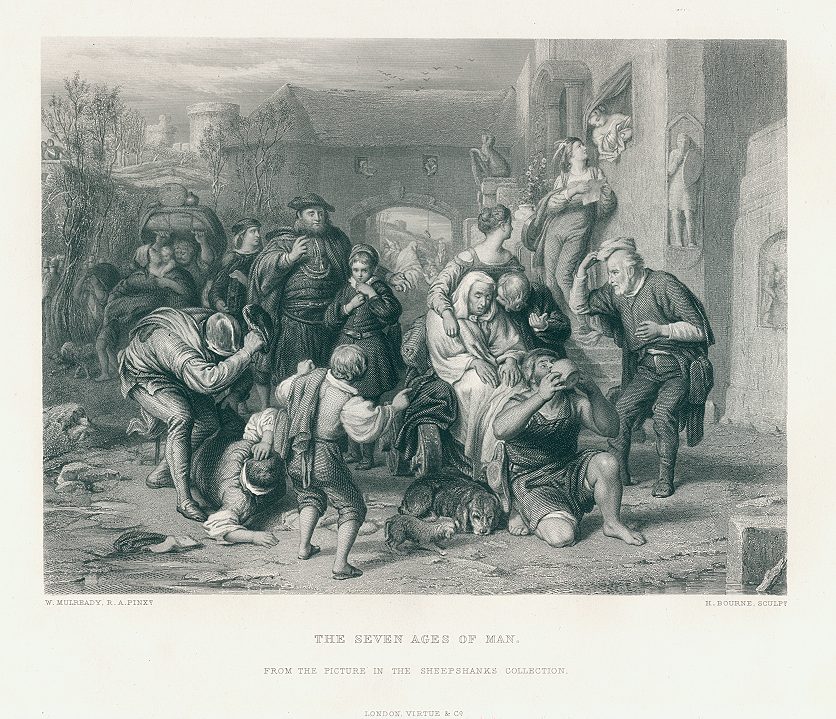 The Seven Ages of Man, after Mulready, 1874