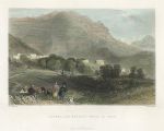 Lebanon, Church and Sheik's house at Eden, 1837