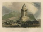 Edinburgh, Burns Monument on Calton Hill, 1838