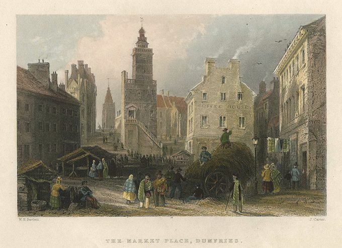 Scotland, Dumfries Market Place, 1838