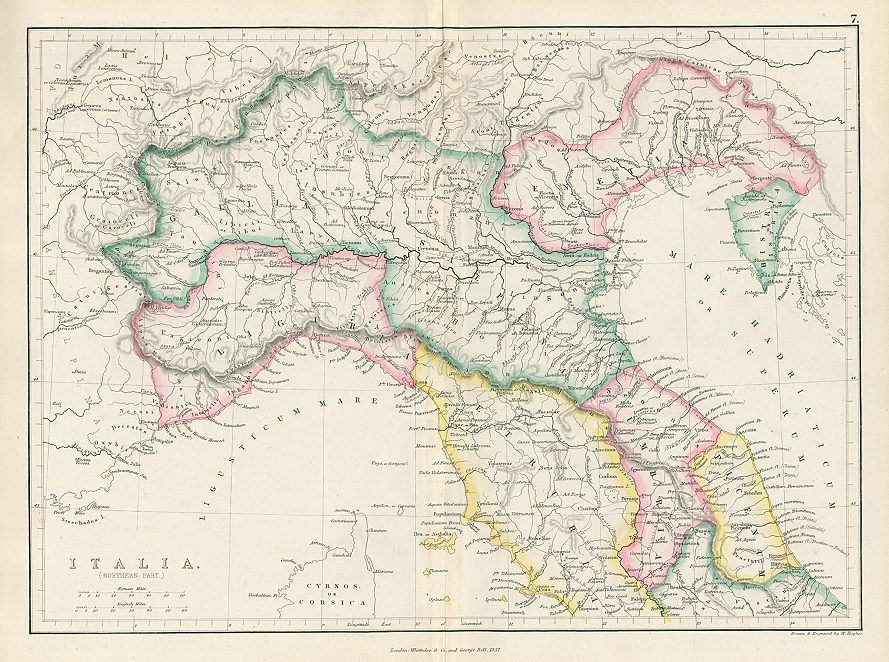 Roman north Italy (Italia), 1858