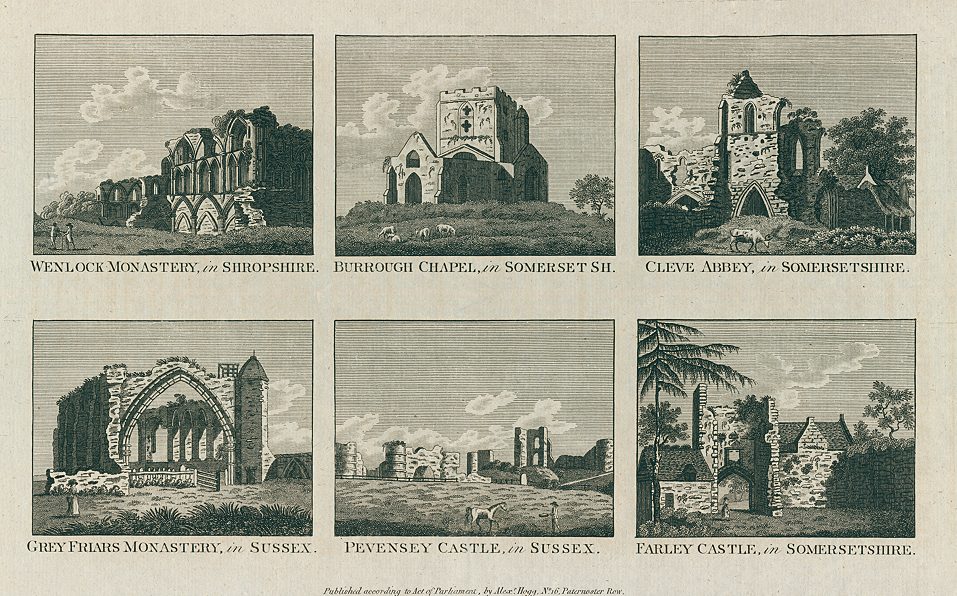 England, various views of ruins, 1786