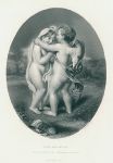 Cupid and Psyche, engraving after W.Etty, 1863