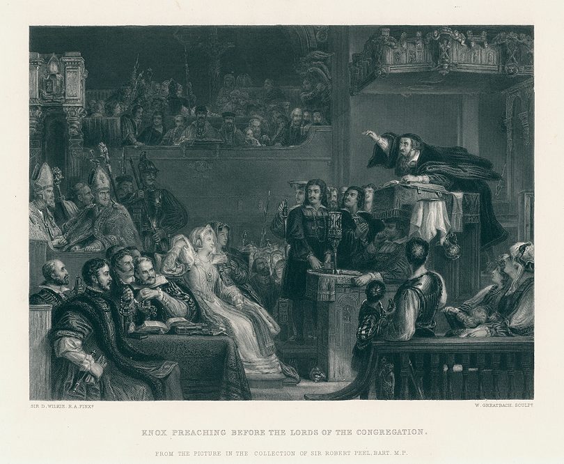 Knox Preaching before the Lords of the Congregation, after Wilkie, 1863