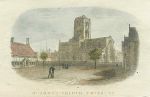 Coventry, St.John's Church, from Bablake Yard, 1852