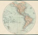 Western Hemisphere map, 1863