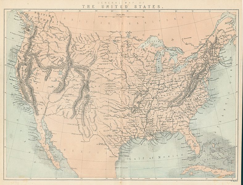The United States map, 1863
