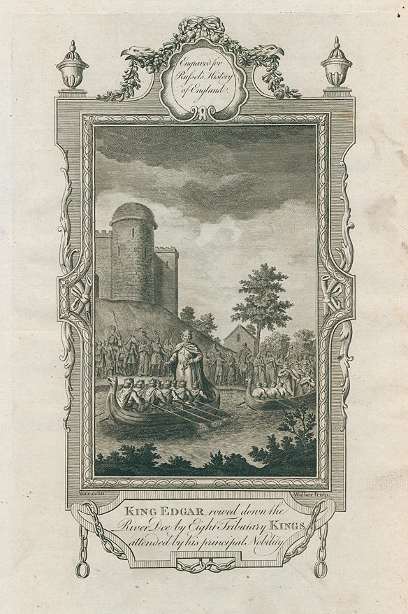 King Edgar rowed down the River Dee by Tributary Kings, 1781