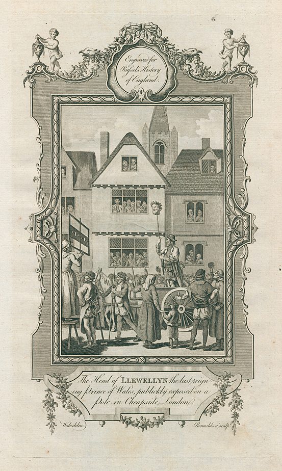 Head of Llywelyn, the last Prince of Wales, displayed in London, 1781