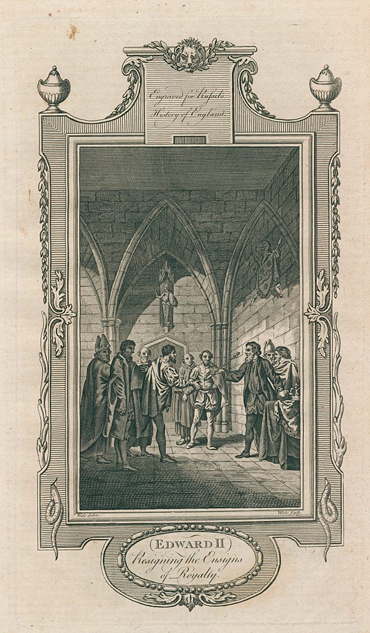 Edward II resigning the Ensigns of Royalty, 1781