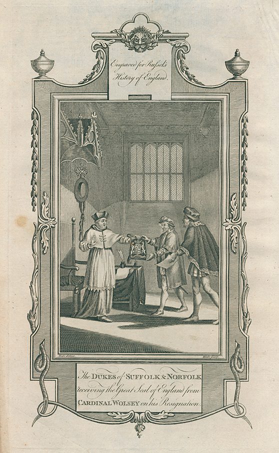 Cardinal Wolsey surrenders the Great Seal (in 1529), 1781