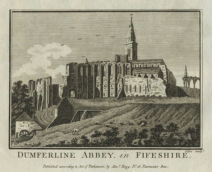 Scotland, Dunfermline Abbey, 1786