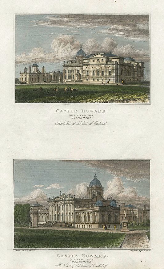Yorkshire, Castle Howard (2 views), 1829