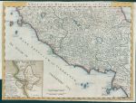 Ancient Italy, middle region, with plan of Rome, 1745