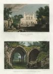 Wales, Margam Church & Abbey, (2 views), 1830