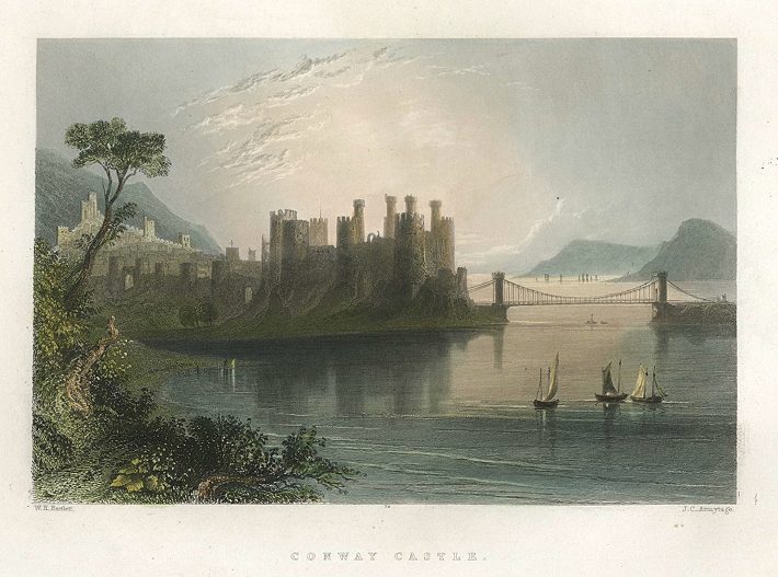 Wales, Conway Castle, 1842