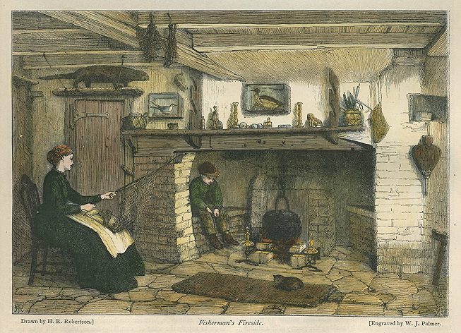 Oxfordshire, Fisherman's Fireside, life on the Thames, 1874