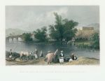 Lebanon, Scene on the Litani River near Djob Djennein, 1837