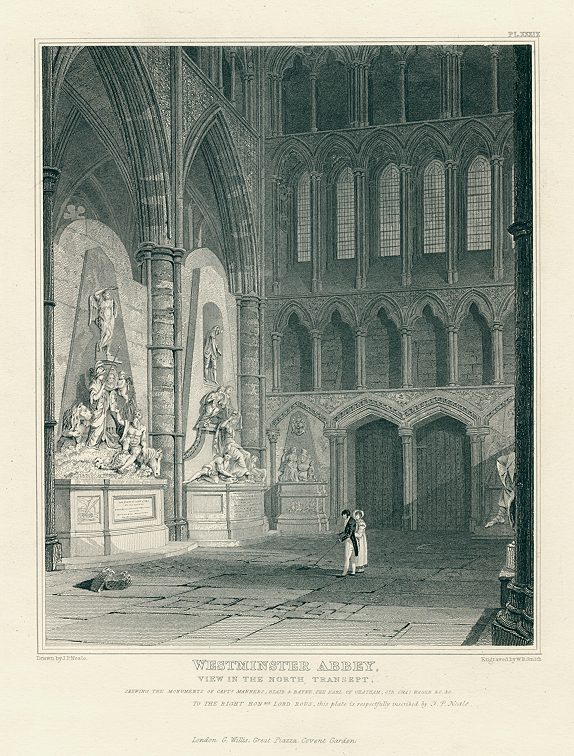 Westminster Abbey, north transept, 1840