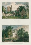 Wales, Glamorganshire, Coity Castle & St.Quintins Castle, (2 views), 1830