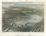 USA, New Orleans, bird's-eye view, 1863