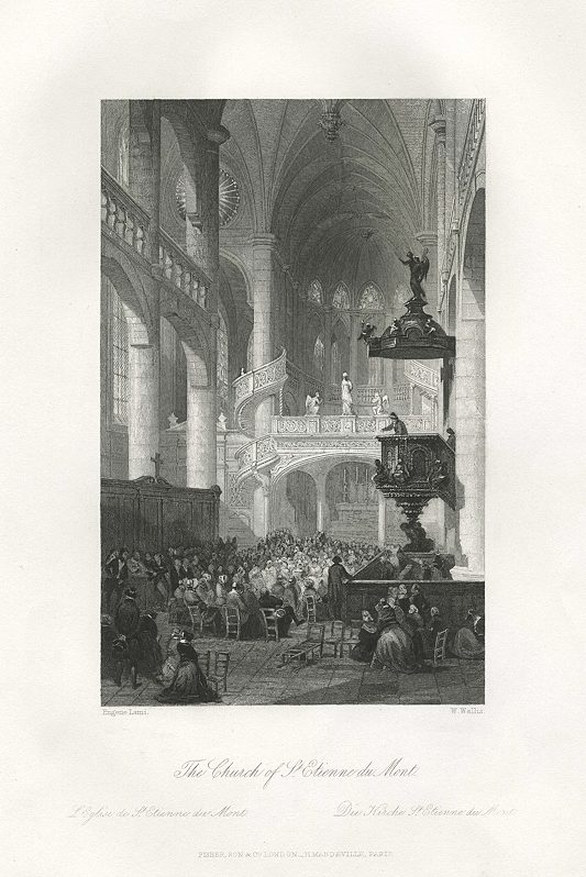 France, Paris, Church of St. Etienne du Mont, 1844