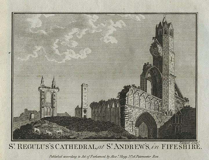 Scotland, St.Regulus's Cathedral at St.Andrews, 1786
