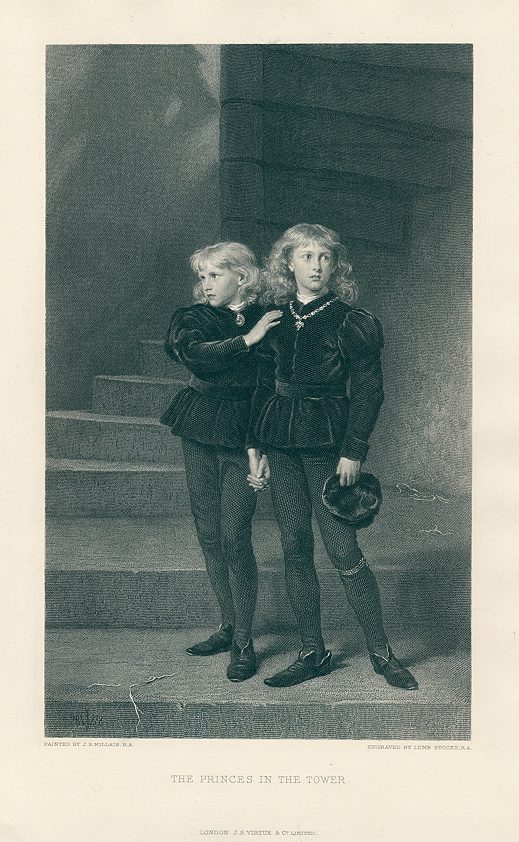 The Two Princes in the Tower, after Millais, 1884