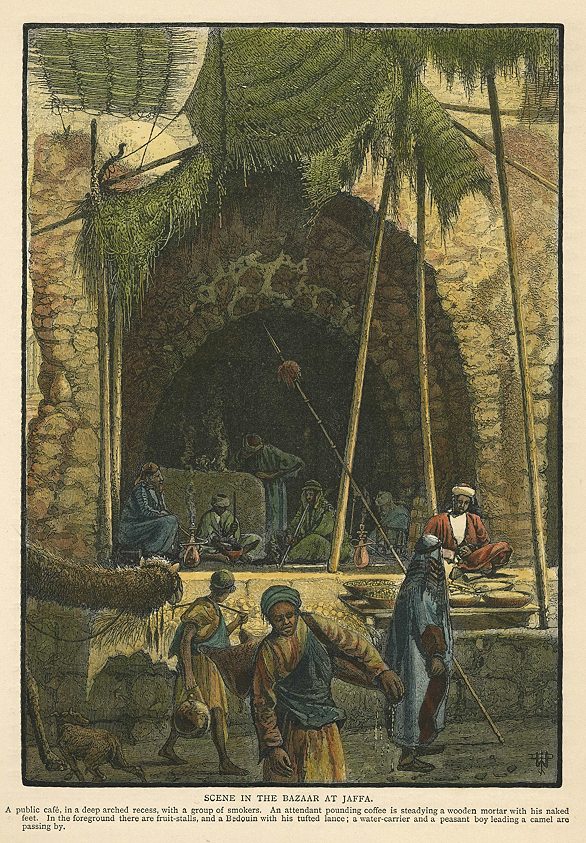 Holy Land, Bazaar at Jaffa,  1875