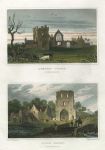 Wales, Pembrokeshire, Lamphey Palace and Pille Priory, (2 views), 1830