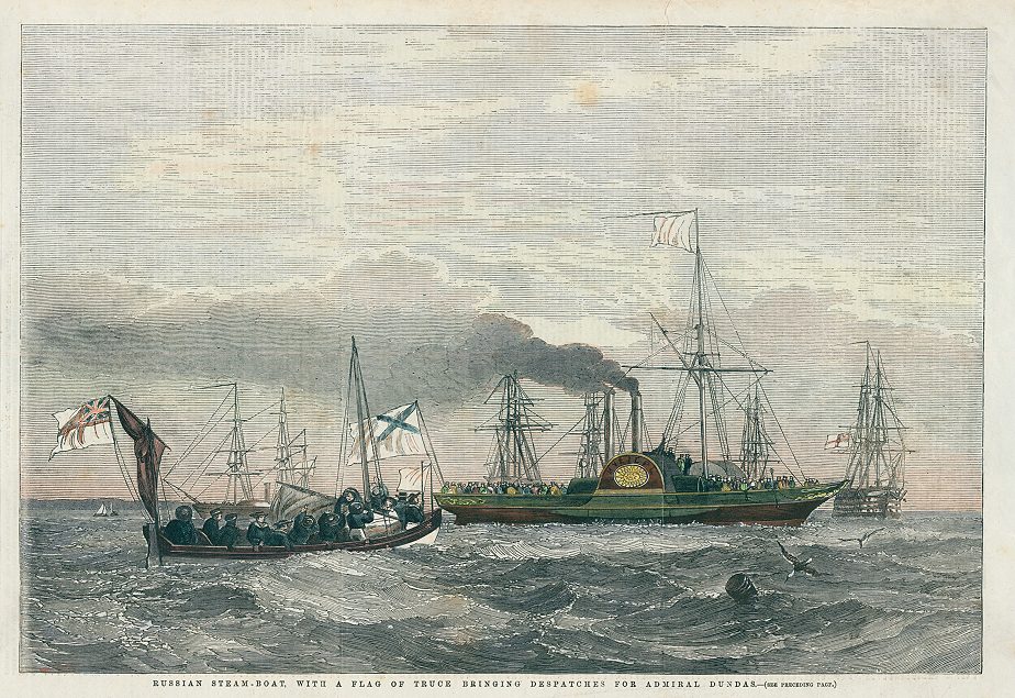 Russian Steam-Boat bringing dispatches (Crimean War), 1855