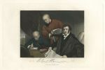 Rev. Robert Morrison and Chinese assistants translating the Bible, 1845