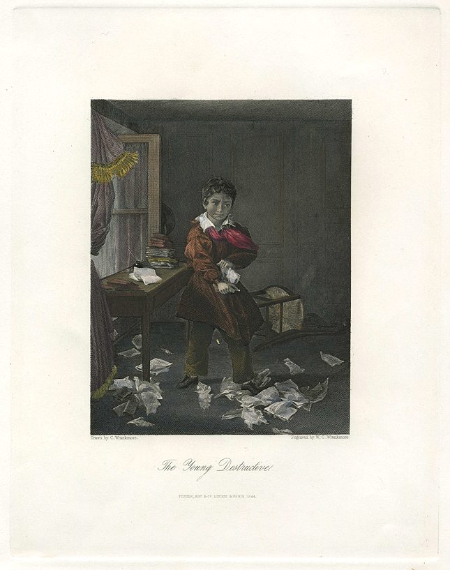 The Young Destructive (boy in a temper), 1845
