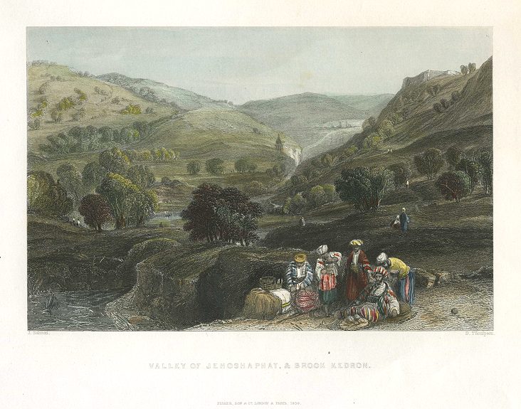 Jerusalem, Valley of Jehoshaphat & Brook Kedron, 1837