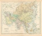 Asia map, 1864