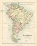South America map, 1864